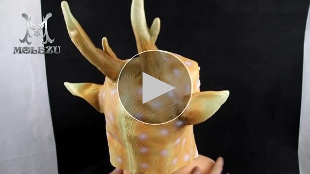Amazon.com: MOLEZU Deer Mask, Giraffe Latex Head Mask